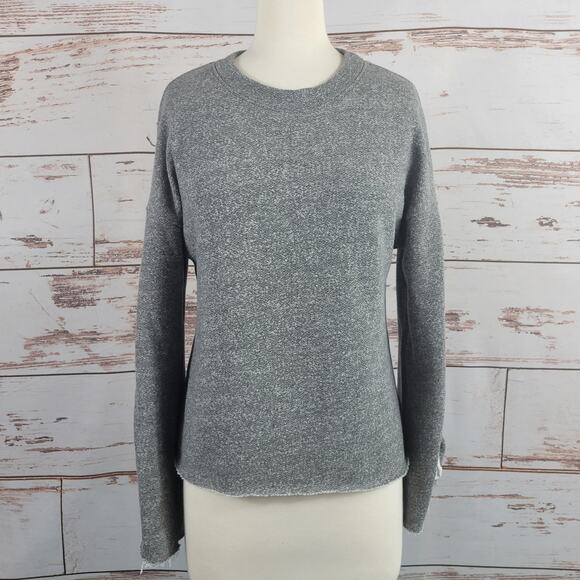Soulcycle Lace Up Bell Sleeve Sweatshirt Grey Size XS - Picture 1 of 8